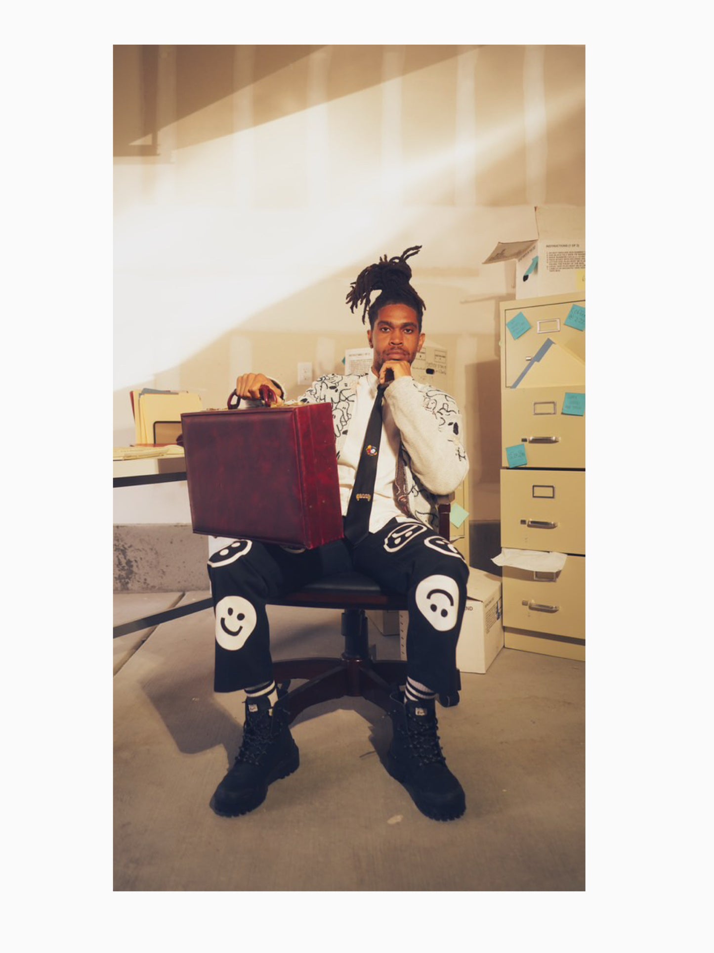 SadBoy Smiley Face Worker Pants